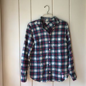 J. Crew Factory Plaid Button Down Shirt